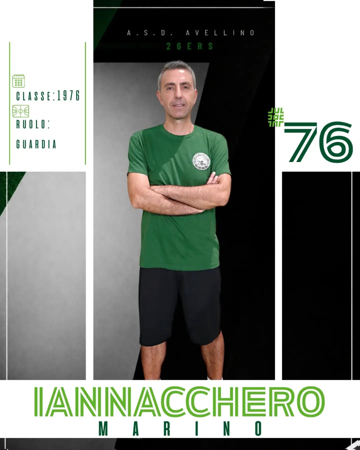 Marino Iannacchero nella grafica ufficiale del club