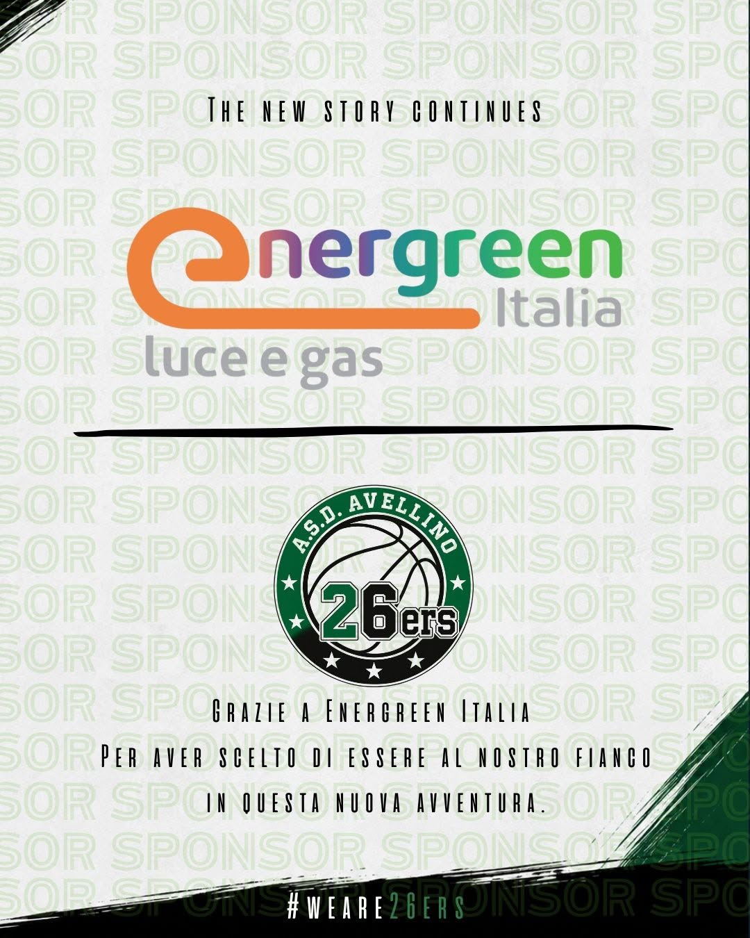 Energreen Italia, sponsor Avellino 26ers
