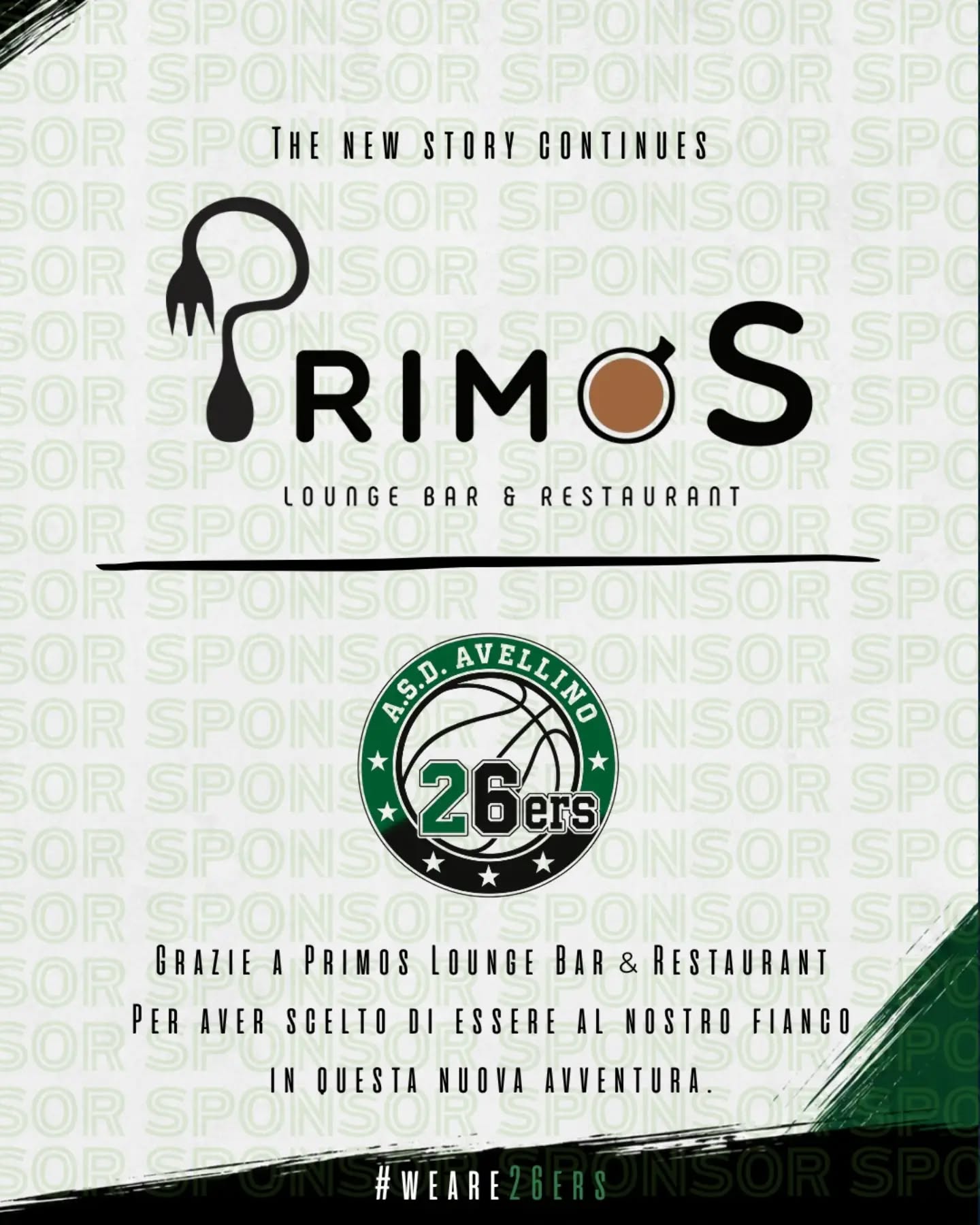 Primo’s Lounge Bar & Restaurant, sponsor degli Avellino 26ers
